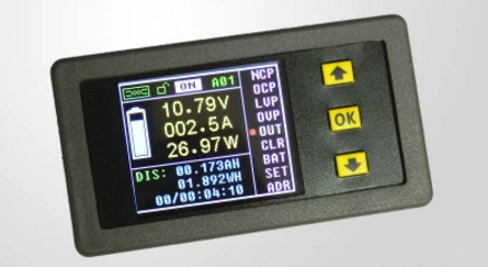 Wattmetr Ah-metr 120V 200A s barevným displejem