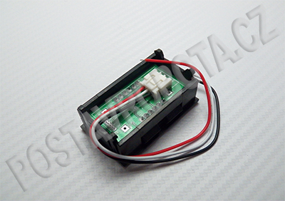 Digitální voltmetr do panelu 0-100V bílý