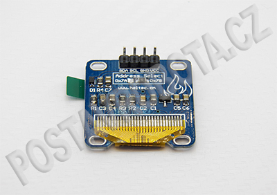 OLED displej IIC bílý grafický 128x64 0.96"