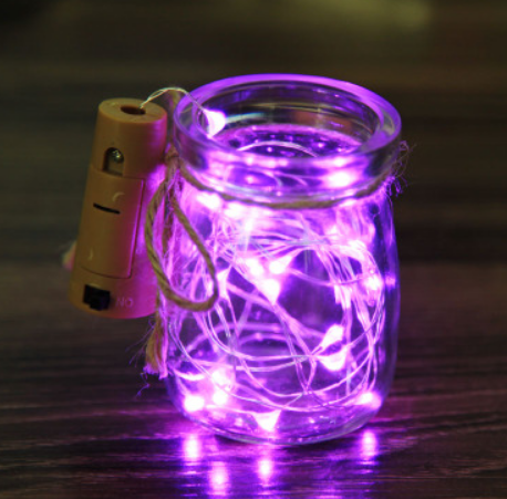 mikro LED světelný řeťez dekorační ,tříbarevný pastelový, špunt