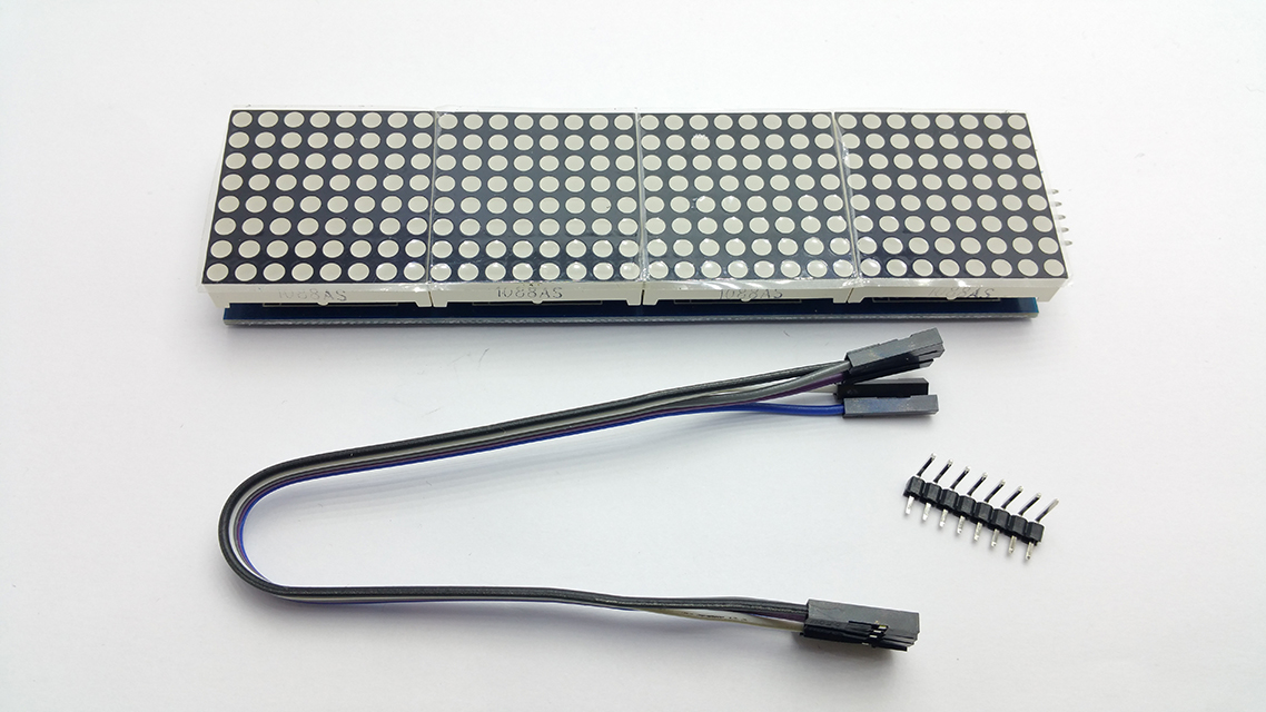 Displej LED matice 32x8 modrá modul MAX7219