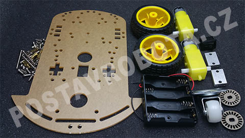 Stavebnice podvozku robota 2 kola + elektronika