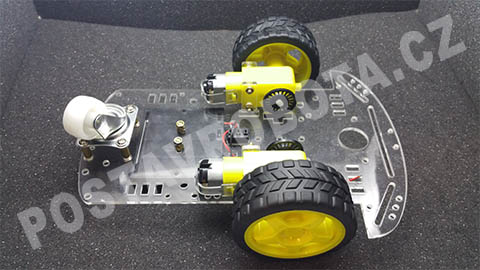 Stavebnice podvozku robota 2 kola + elektronika