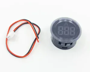 Digitální voltmetr kulatý do panelu 4-100V zelený