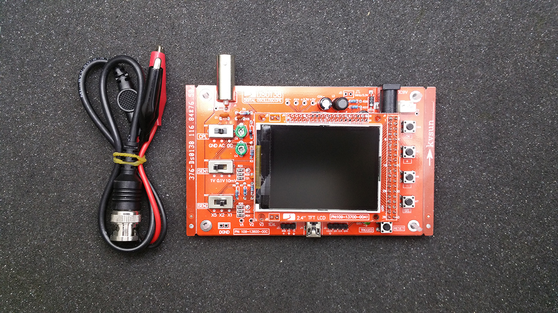 Osciloskop 1Msps 200kHz LCD sestavený