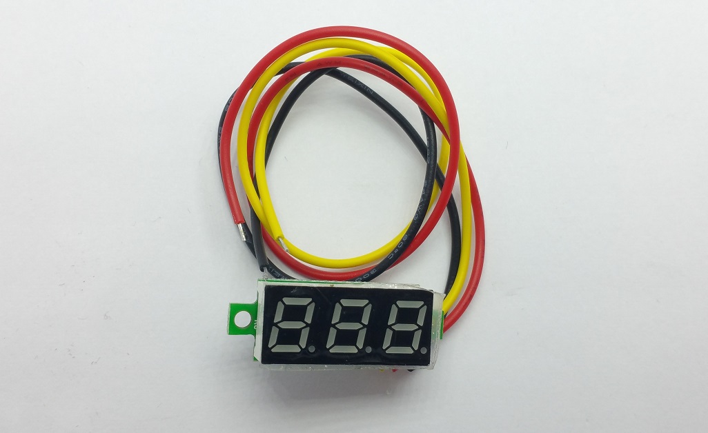 Mini digitální voltmetr 0-100V modrý