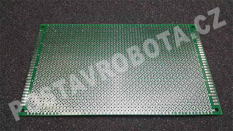 Univerzální plošný spoj jednostranný 15x9cm rozteč 2.0mm