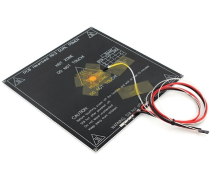 Vyhřívaná podložka Heated bed pro 3D tiskárnu 12V s kabeláží , hliník