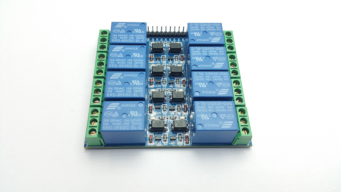 8-kanálový relé modul 5V s LED signalizací