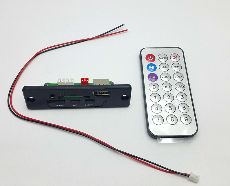 MP3 modul s tlačítky do panelu SD USB se zesilovačem 2x3W + ovladač