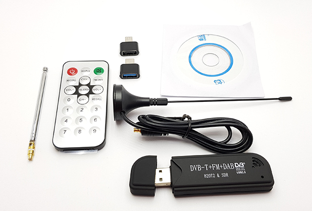 USB software rádio SDR RTL2832U + R820T2 + OTG