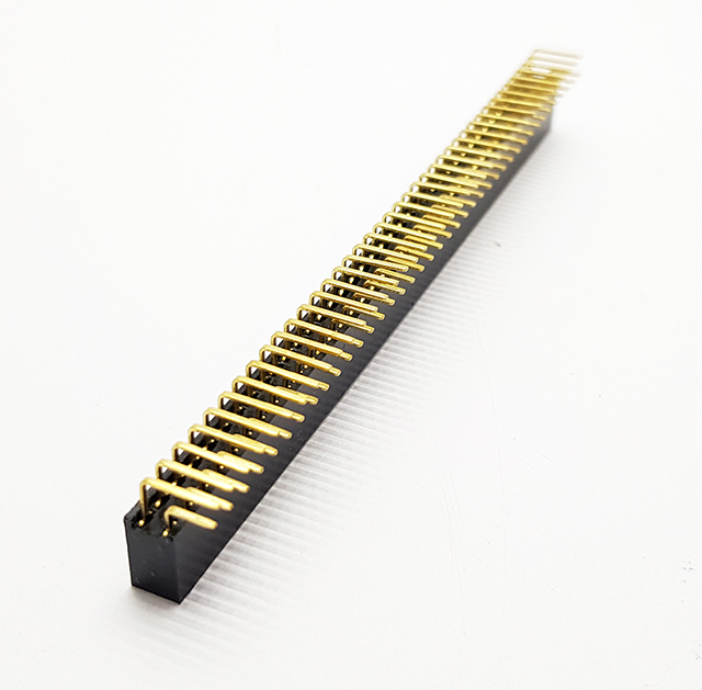 Dutinková lišta 40x2 2.54mm dvouřadá zahnutá