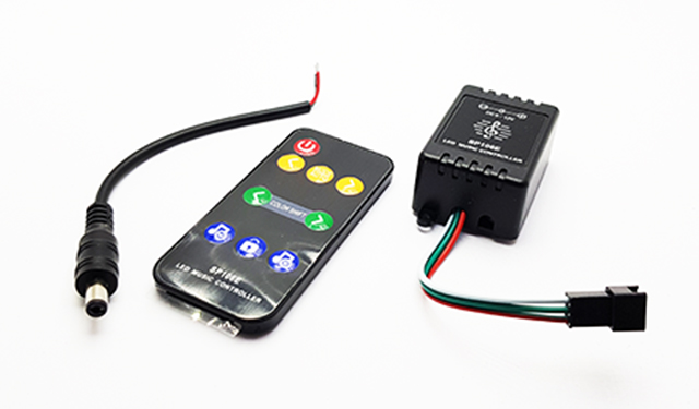 Ovladač pro adresovatelný LED pásek reagující na hudbu