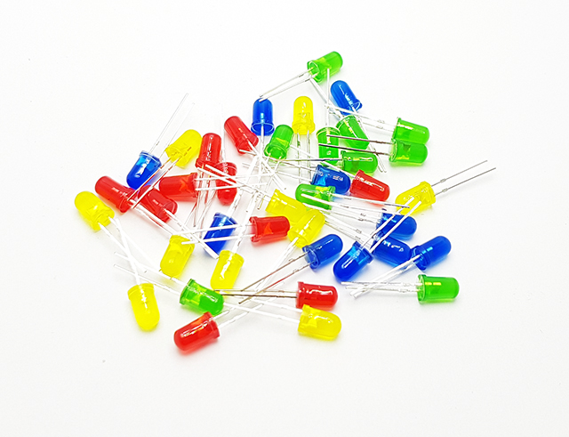 Mix barevných 5mm LED 40ks
