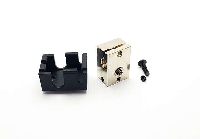 Měděný heatblock V6 + silikonový izolační kryt