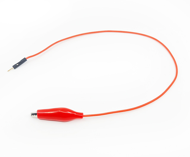 Propojovací kabel s krokosvorkou silikonový samec 30cm