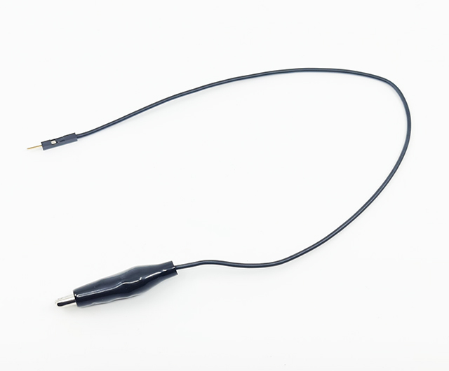 Propojovací kabel s krokosvorkou silikonový samec 30cm