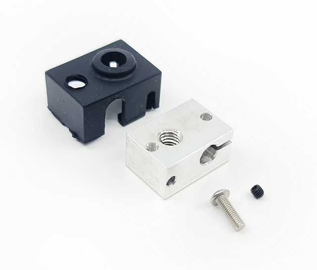 Hliníkový heatblock V6 + silikonový izolační kryt