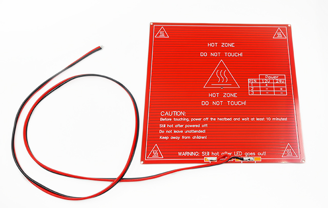 Vyhřívaná podložka Heated bed pro 3D tiskárnu 12V s kabeláží