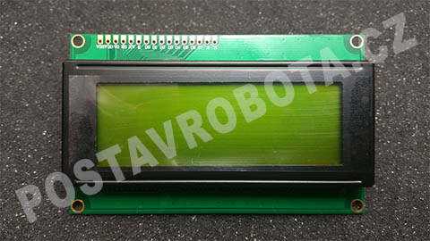 LCD displej znakový 20x4 zelený