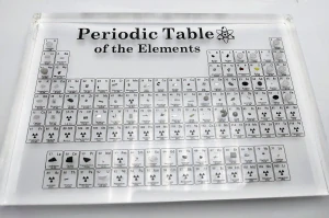 Periodická tabulka prvků se vzorky, větší