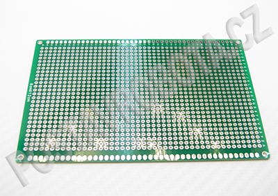 Univerzální plošný spoj prokovený oboustranný 12x8cm