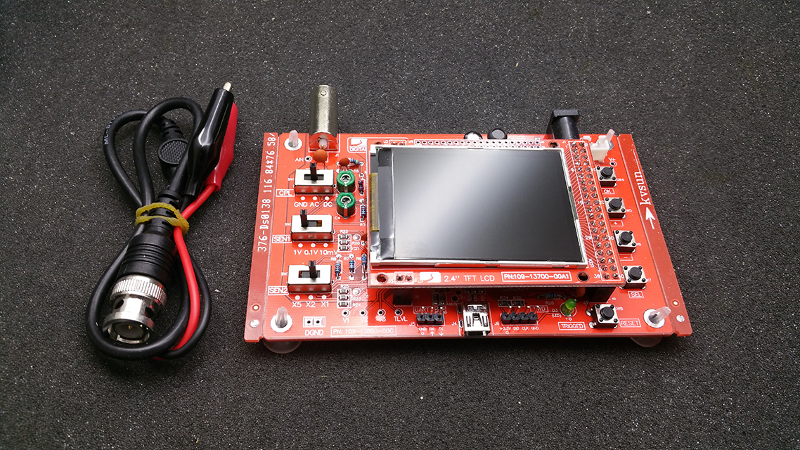 Osciloskop 1Msps 200kHz LCD sestavený