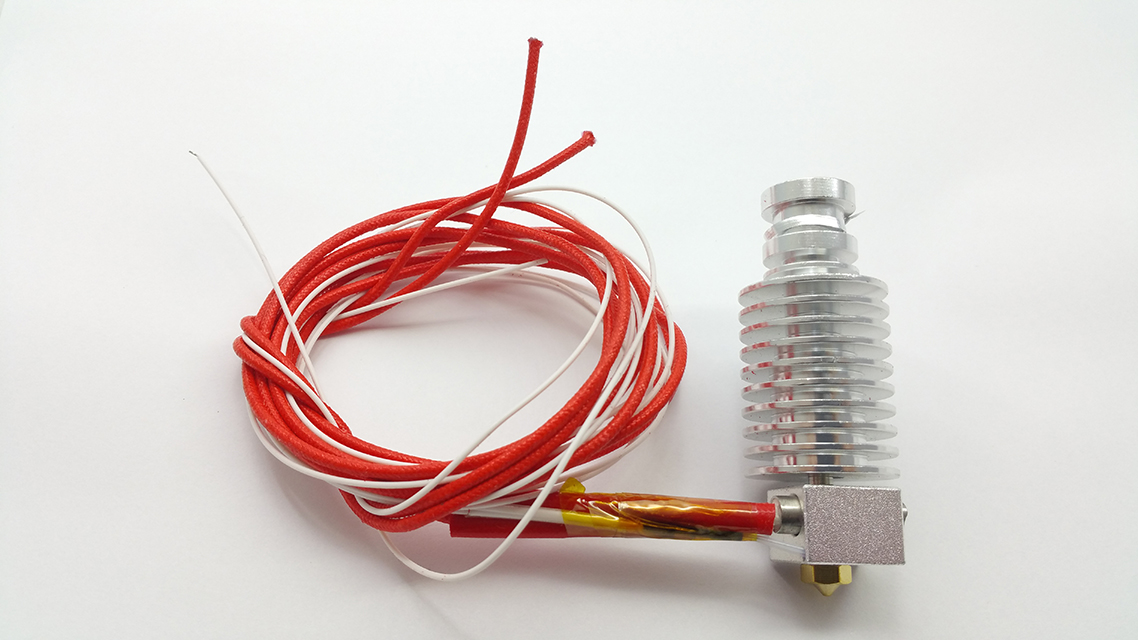kompatibilní Hotend E3D V5 3mm 0,4mm s tělískem a termistorem