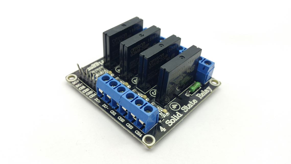 4 kanálový SSR Relé modul 5V s LED signalizací