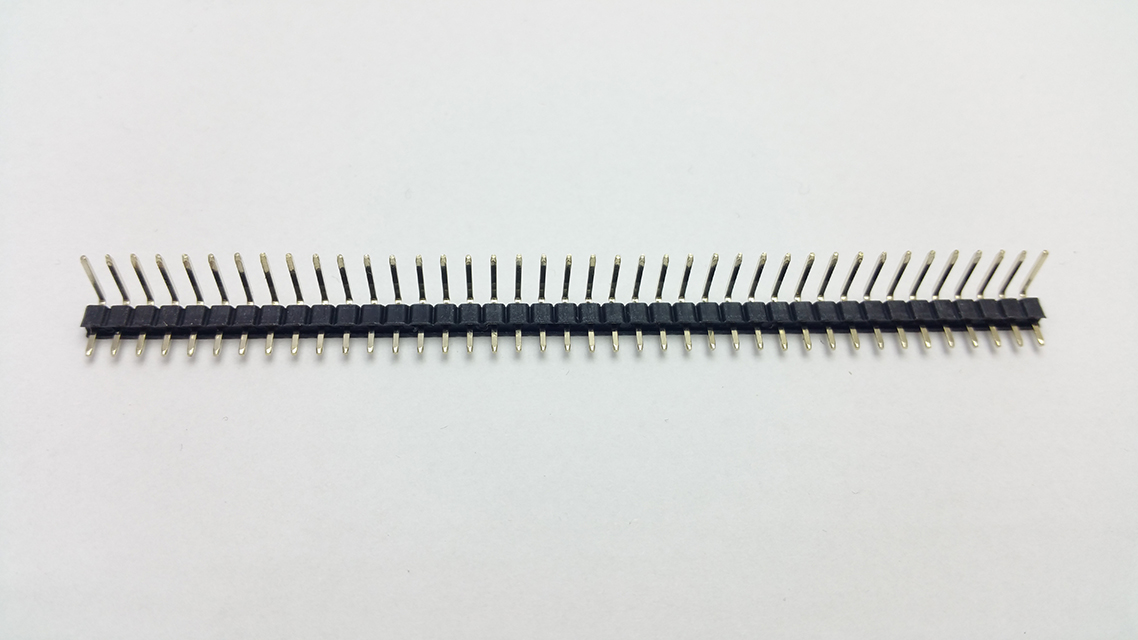 Kolíková lišta 40x1 2.54mm zahnutá