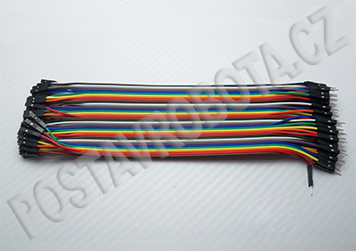 Propojovací kabely 40ks samec-samice 20cm CCA