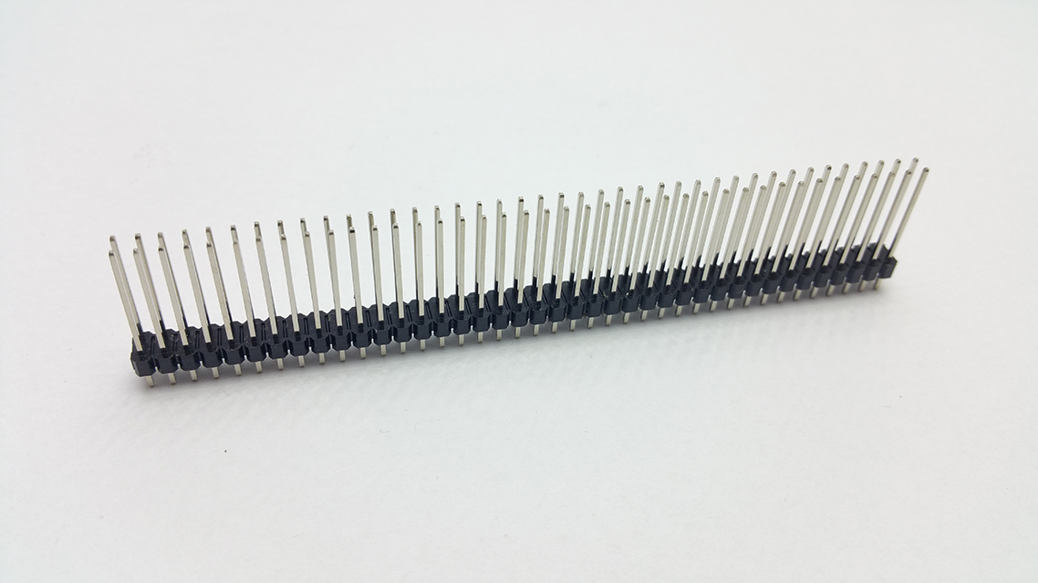 Kolíková lišta 40x2 2.54mm dlouhá dvouřadá