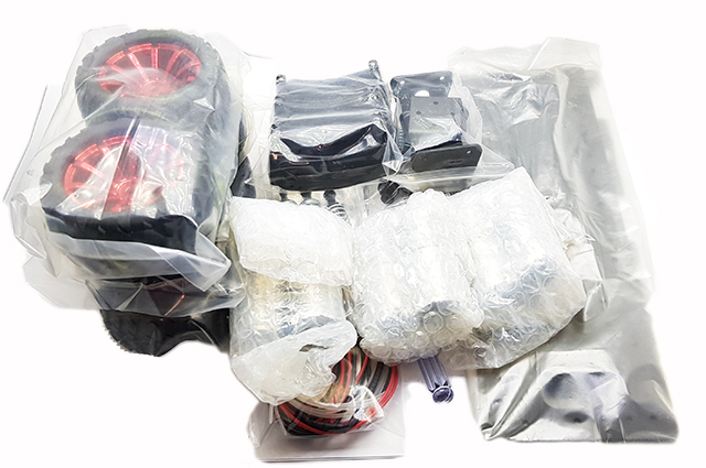 Stavebnice terénního podvozku robota 6 kol