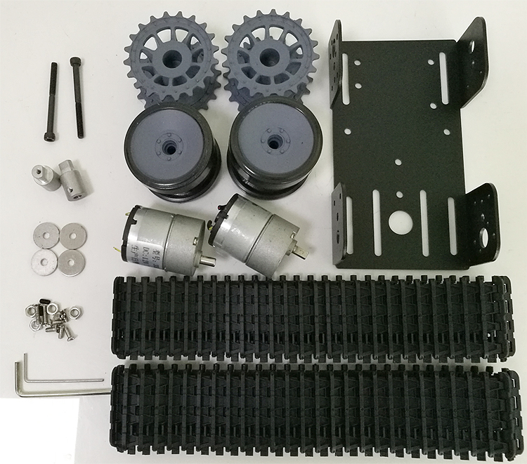 Stavebnice pásového podvozku pro robota