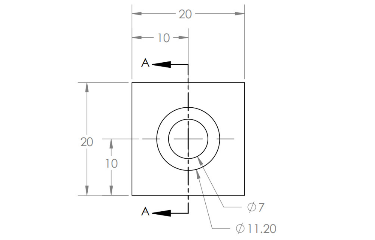 Rohová spojka pro 3 profily 20mm