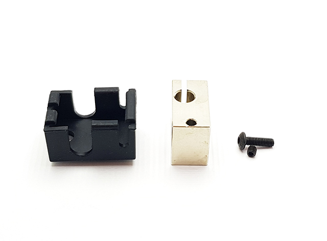 Měděný heatblock V6 +  silikonový izolační kryt