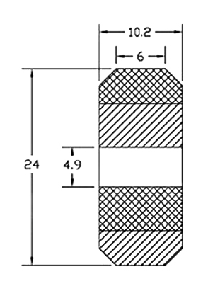 Plastové kolečko s ložiskem 24mm pro V-slot profily