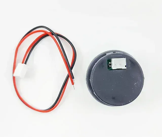 Digitální voltmetr kulatý do panelu 4-100V červený