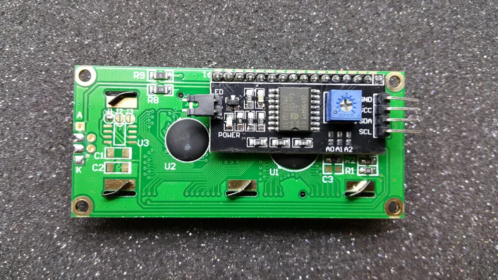 I2C LCD IIC displej znakový 16x2 zelený