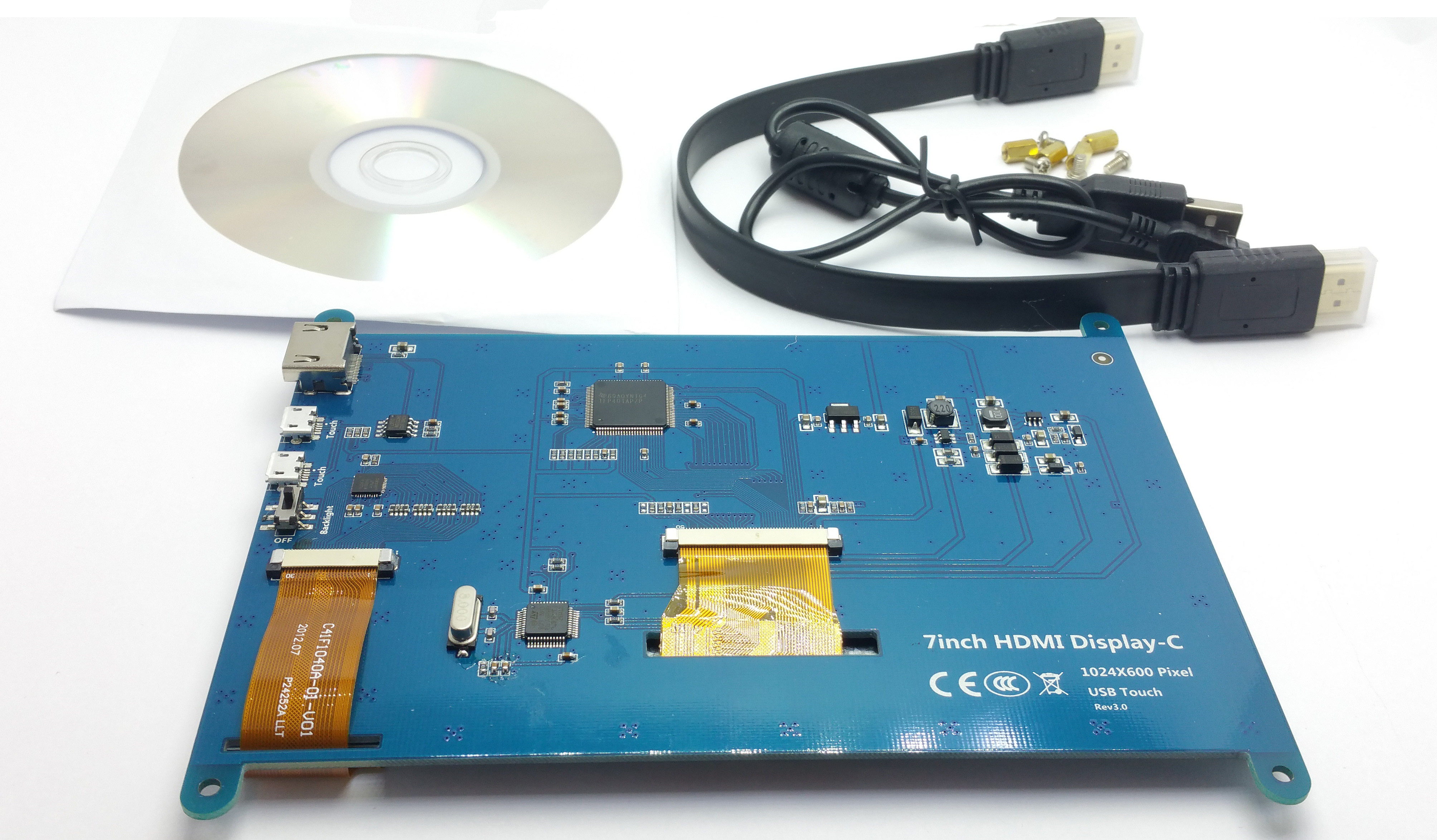 7" LCD  HDMI kapacitní dotykový displej i pro raspberry pi 1024x600