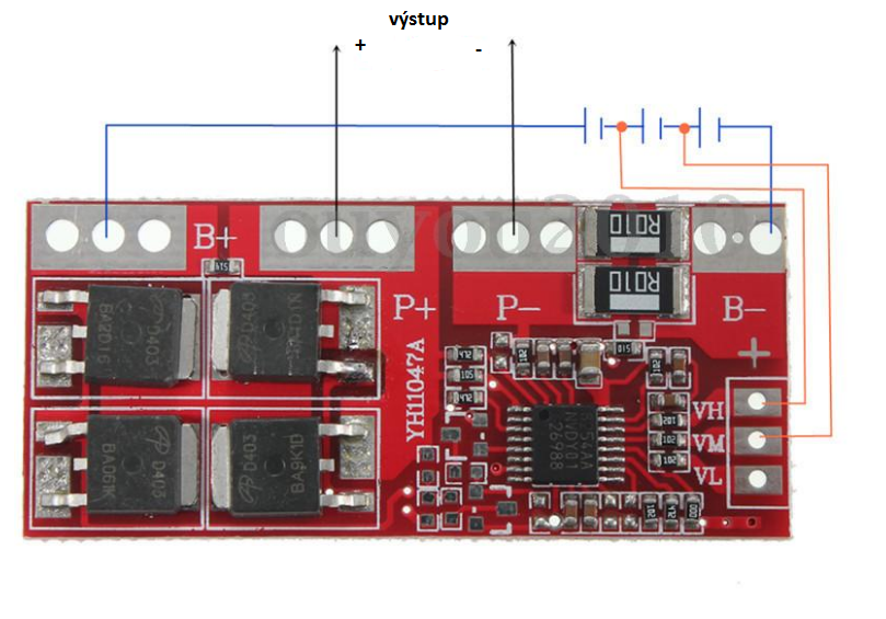 Ochrana li-ion li-po baterií 3S 20A