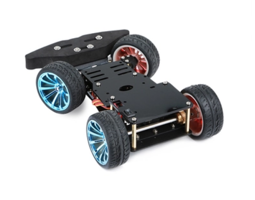 Stavebnice podvozku robota 4 kola,  auto se zatáčením