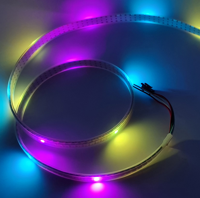 Adresovatelný LED pásek 43W/m WS2812B  RGB 1m voděodolný