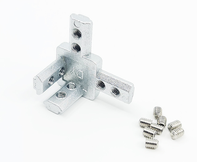 Rohová spojka do drážky pro 3 profily 20mm