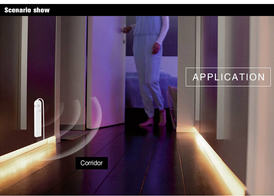 LED pásek s nastavitelným PIR spínačem na baterie 2m